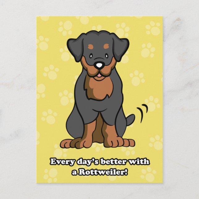 Postal Rottweiler personalizado (Anverso)