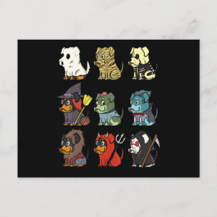 Postal Rottweiler Scary Costumes Divertido regalo de Perr