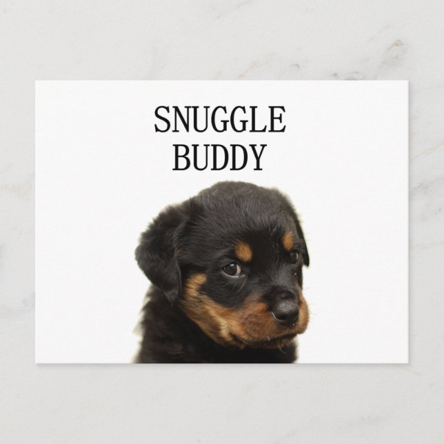 Postal rottweiler snuggle amigo cachorro (Anverso)