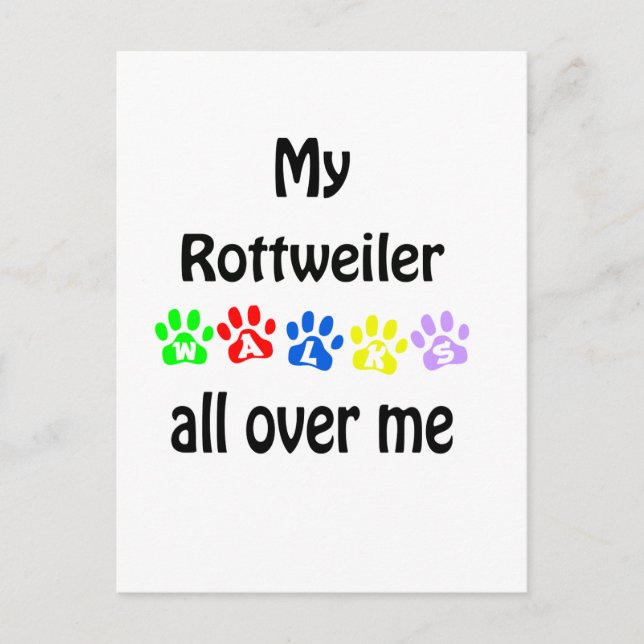 Postal Rottweiler Walks Design (Anverso)