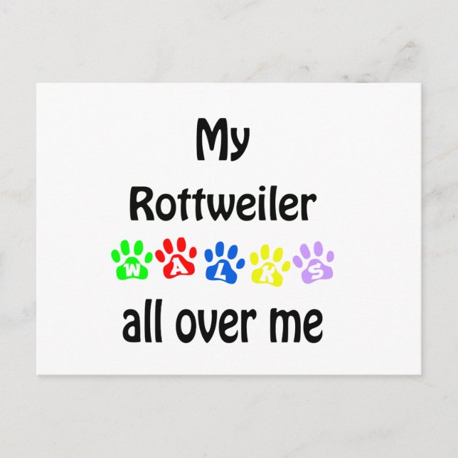 Postal Rottweiler Walks Design (Anverso)