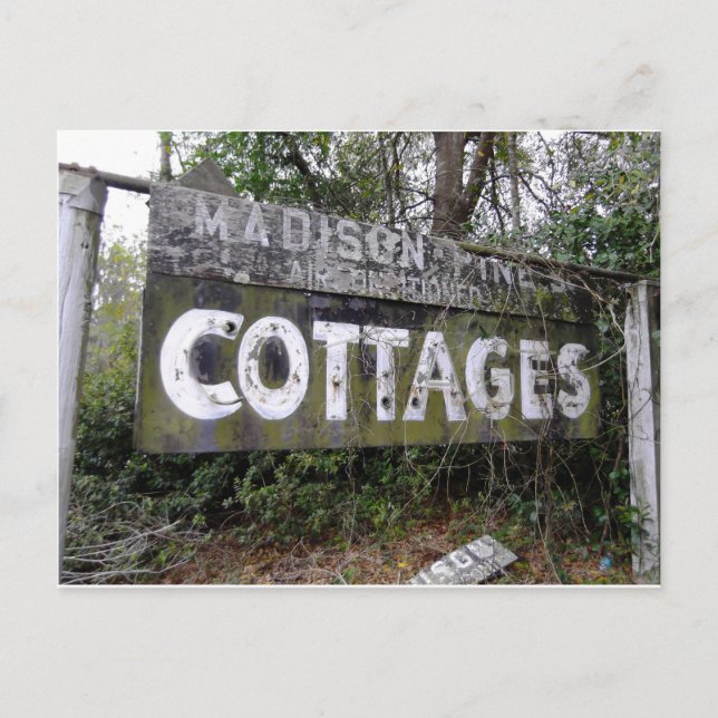 Postal Rótulo abandonado del motel (Anverso)