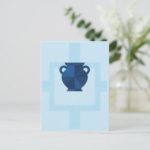 Postal Rótulo Aquarius Zodiac