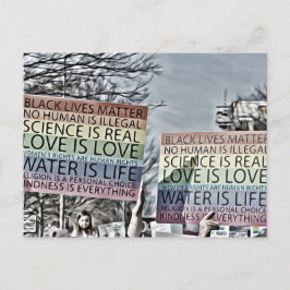 Postal Rótulo arcoiris