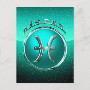 Postal Rótulo Astrológico Pisces