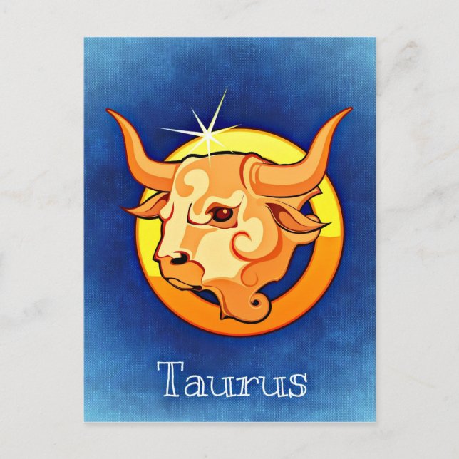 Postal Rótulo astrológico Taurus (Anverso)