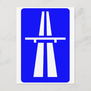 Postal Rótulo Autobahn