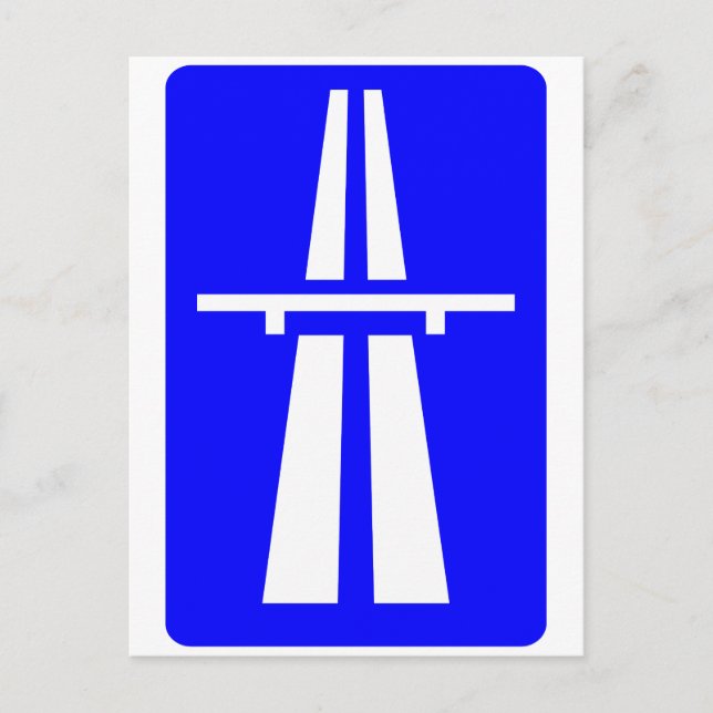 Postal Rótulo Autobahn (Anverso)