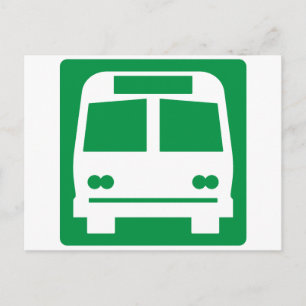 Postal Rótulo Autopista de Parada de Autobús
