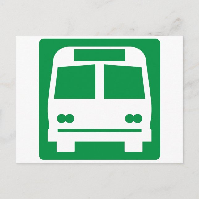 Postal Rótulo Autopista de Parada de Autobús (Anverso)