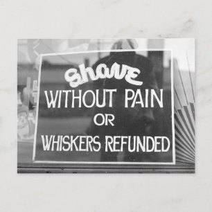 Postal Rótulo Barber Shop, 1942