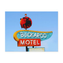 Rótulo Buckaroo Motel, Tucumcari, N.M.