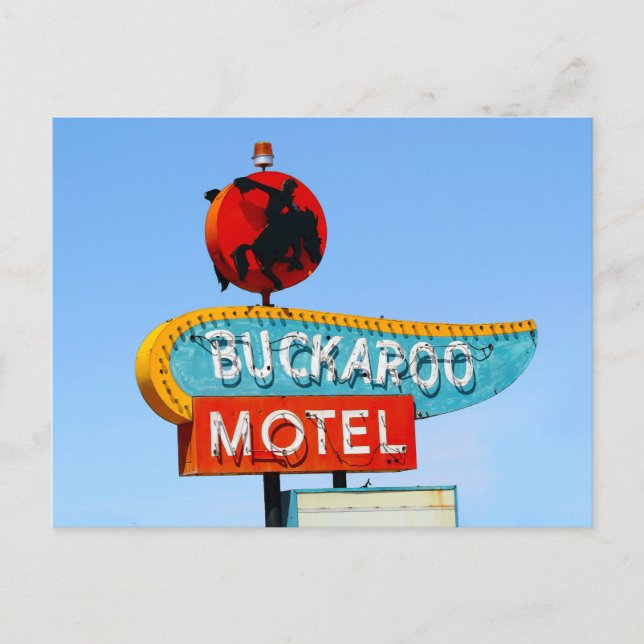 Postal Rótulo Buckaroo Motel, Tucumcari, N.M. (Anverso)