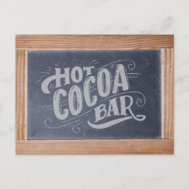 Postal Rótulo Chalkboard de Hot Cocoa Bar