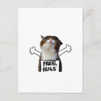 Rótulo de abrazos libres en gatos