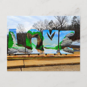 Postal Rótulo de amor en el Parque Estatal Natural Bridge