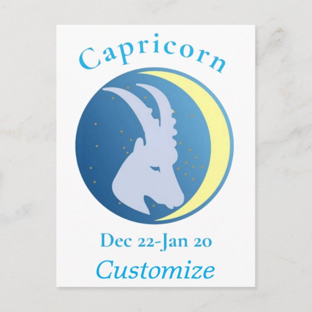 Postal Rótulo de Capricorn Thunder_Cove (Anverso)