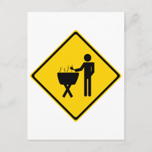 Postal Rótulo de Carretera de Grill Master