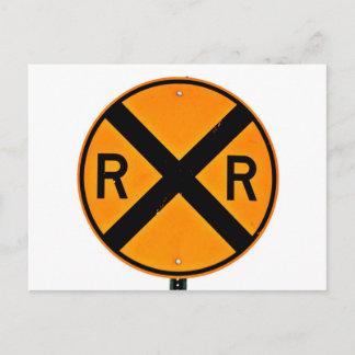 Postal Rótulo de cruce ferroviario