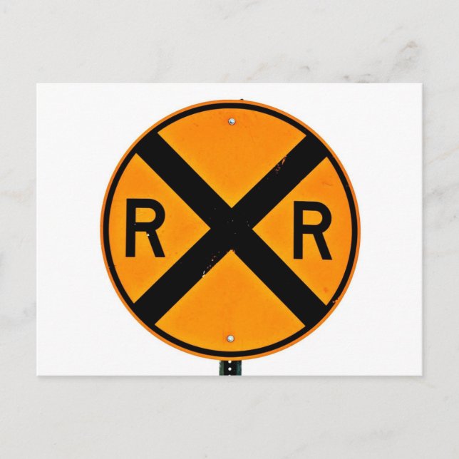 Postal Rótulo de cruce ferroviario (Anverso)
