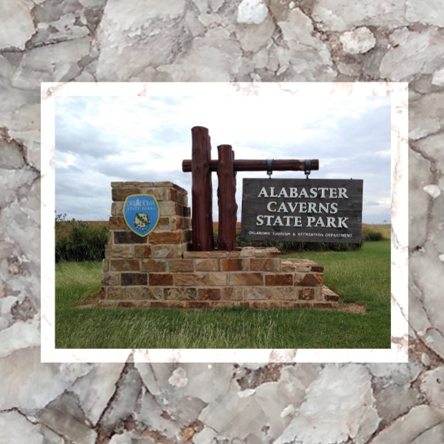 Postal Rótulo de entrada al parque estatal de las Caverna (Subido por el creador)