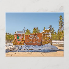Postal Rótulo de entrada para el Parque Nacional del Cañó