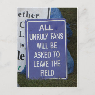 Postal Rótulo de fans indisciplinados