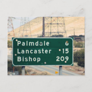 Postal Rótulo de Hiway en CA-18 a las afueras de Palmdale