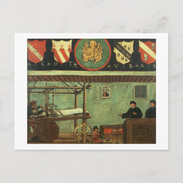 Postal Rótulo de la Asociación Veneciana de tejedores (pa (Anverso)