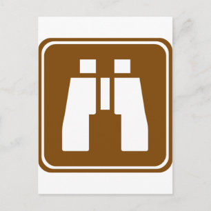 Postal Rótulo de la autopista con vistas panorámicas