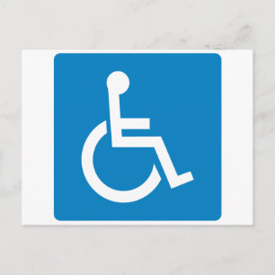 Postal Rótulo de la autopista de accesibilidad de Handica