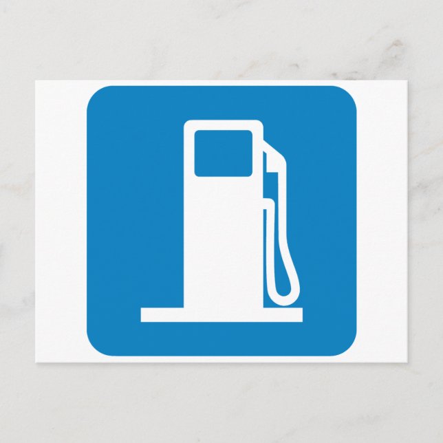 Postal Rótulo de la autopista de la gasolinera (Anverso)