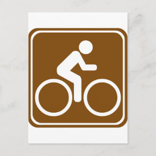 Postal Rótulo de la autopista de la ruta ciclista