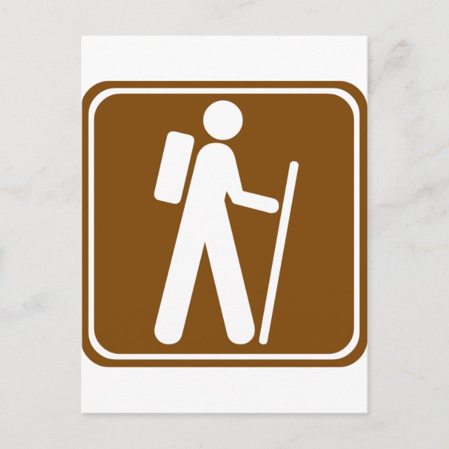 Postal Rótulo de la autopista de senderismo (Anverso)