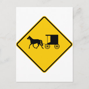 Postal Rótulo de la autopista de tráfico de vehículos dib