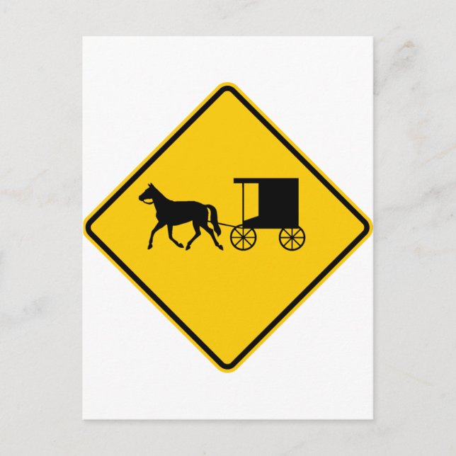 Postal Rótulo de la autopista de tráfico de vehículos dib (Anverso)
