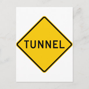 Postal Rótulo de la autopista de túnel