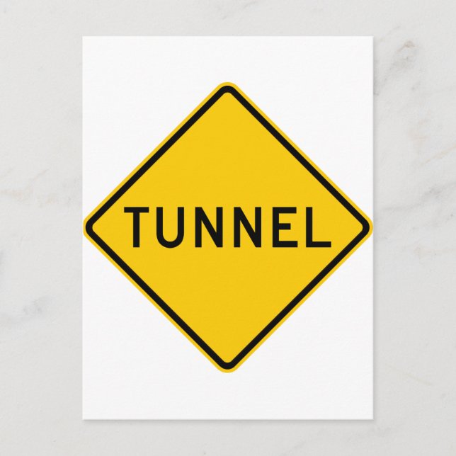 Postal Rótulo de la autopista de túnel (Anverso)