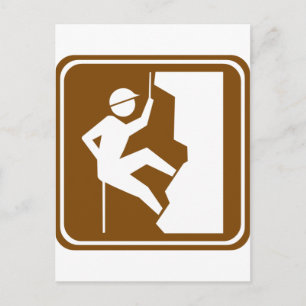 Postal Rótulo de la autopista Rock Climbing