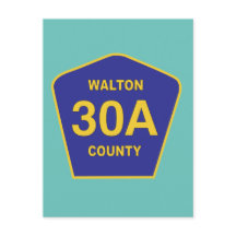 Rótulo de la autopista Walton County 30A Florida