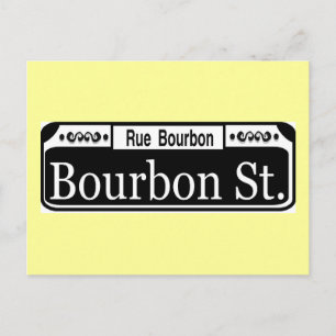 Postal Rótulo de la calle Bourbon