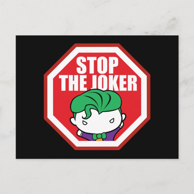 Postal Rótulo De La Cónica "Detengan Al Joker" (Anverso)