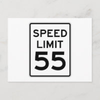 Rótulo de límite de velocidad de 55 MPH