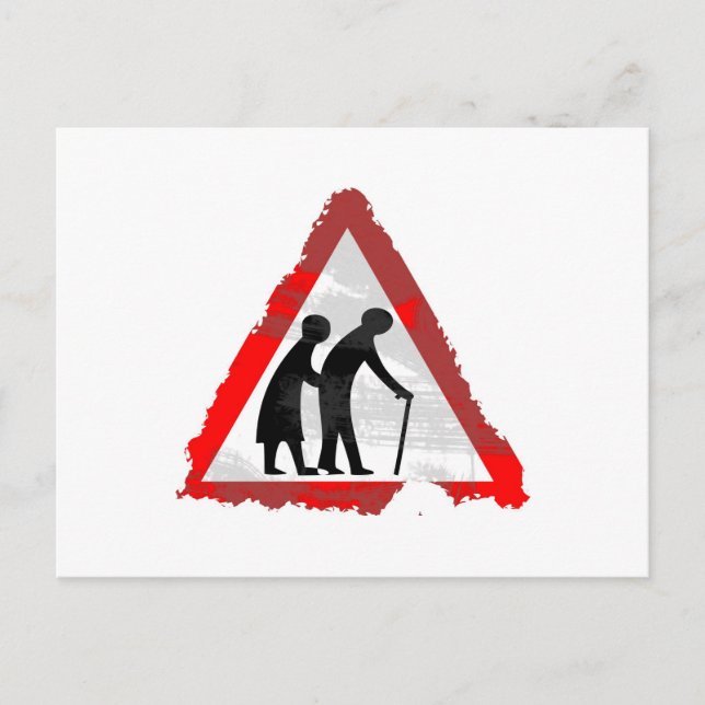 Postal Rótulo de personas de edad avanzada (Anverso)