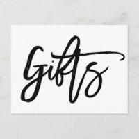 Rótulo de Regalos de Boda con Mano de moda