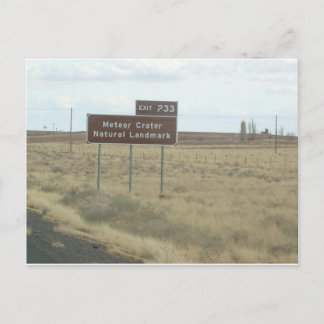 Postal Rótulo de salida de monumentos naturales del Cráte