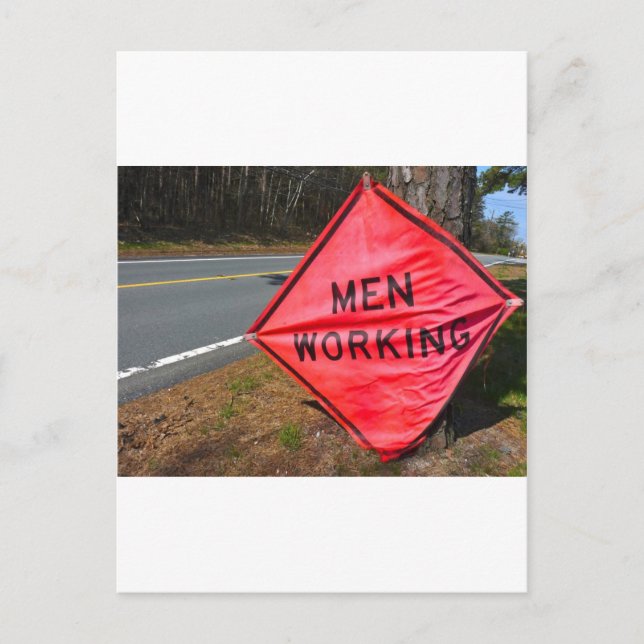 POSTAL RÓTULO DE TRABAJO DE HOMBRES (Anverso)