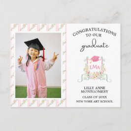 Postal Rótulo de Yard de Graduación de Monograma Artista