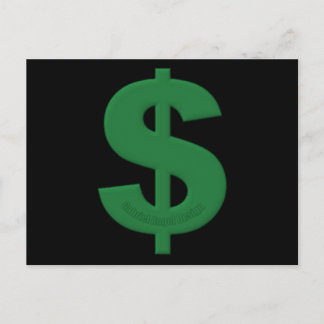 Postal Rótulo del dólar verde