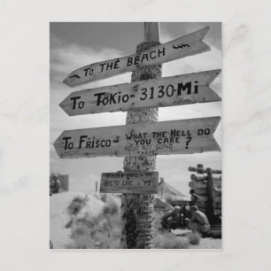 Postal Rótulo del humor en la dirección marina de la Segu